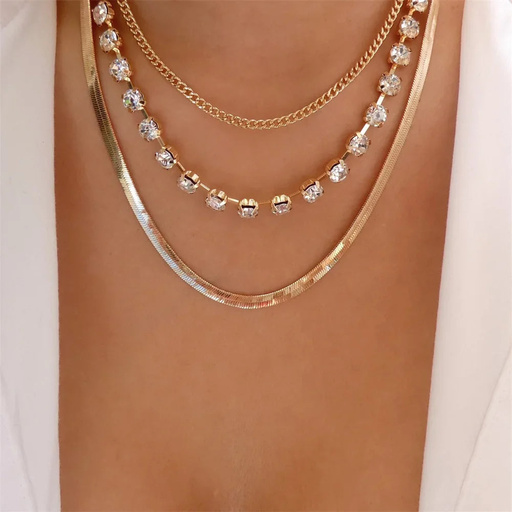 Vintage Punk Gold-plate Thick Chain Head Portrait Coin Pendant Necklace For Women Fashion Multilevel Geometric Hip Hop Jewelr