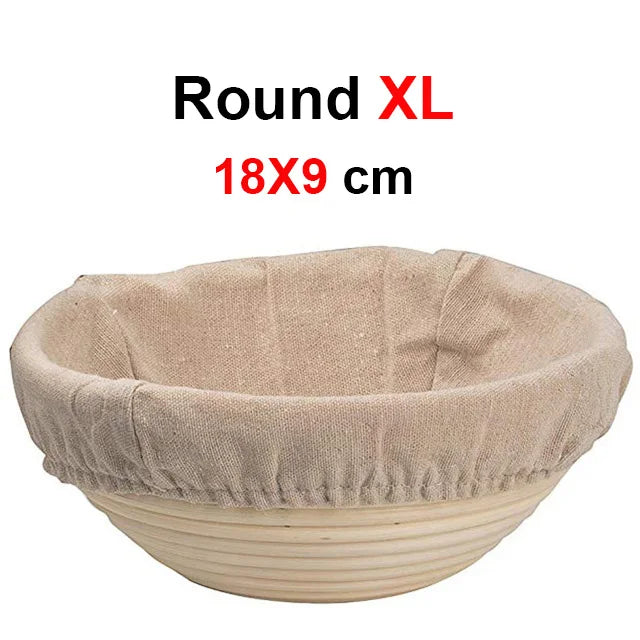 Handmade Rattan Bread Proofing Basket Natural Fermentation Sourdough Banneton Bread Basket Dough Rattan Wicker Baking Bowl - 