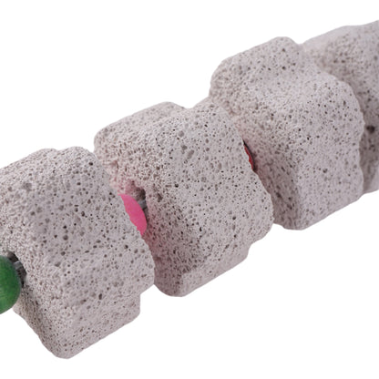 Stone Mineral for Ornament Parrot Pet Supplies Bird Cage Toy Grinding Stone Flower Shape Chew Bite Hang Style Parakeet Toy 1P