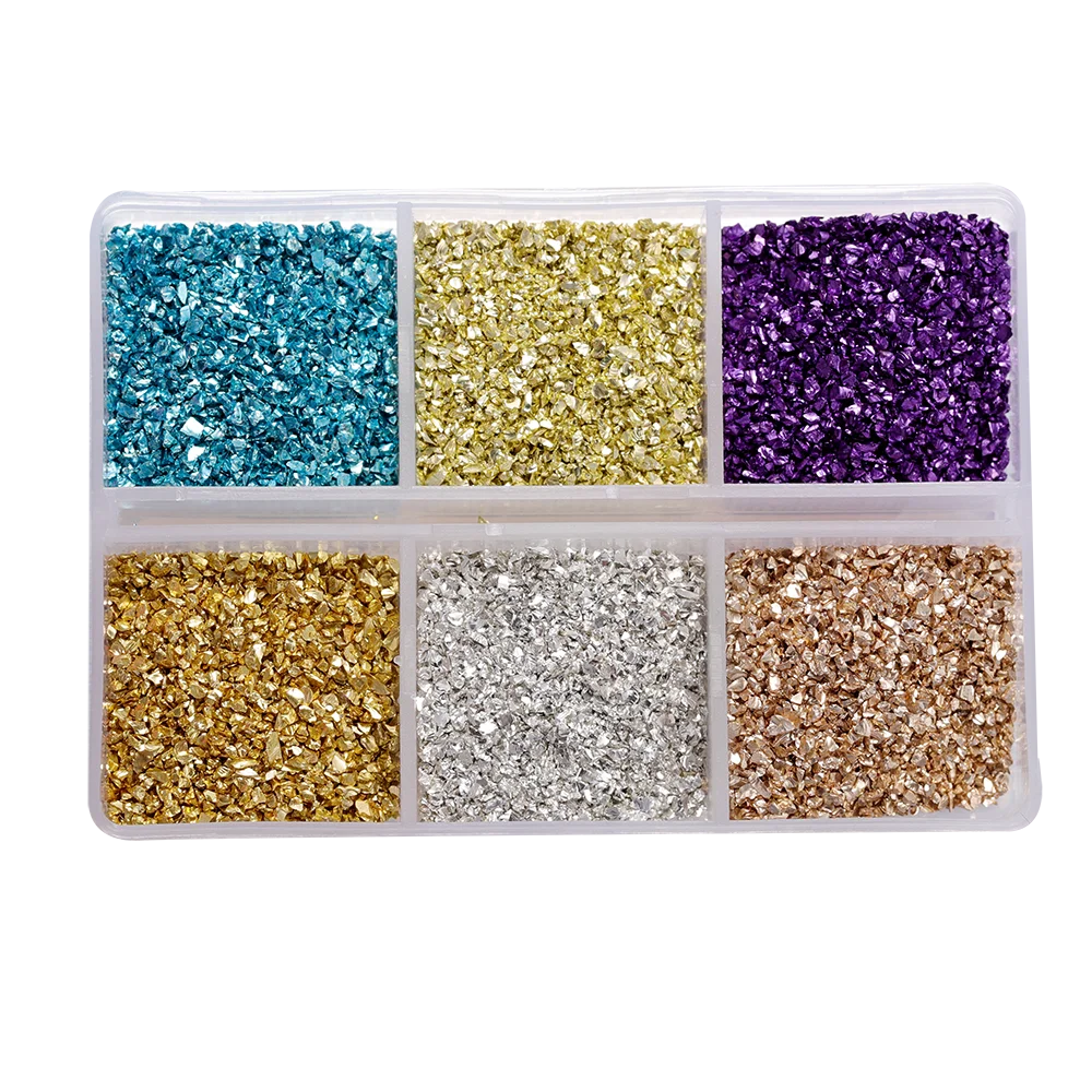 30g/Box Crushed Glass Stones Resin Filling Irregular Broken Stone for DIY Epoxy Resin Mold Crafts Nail Art Decoration Materia