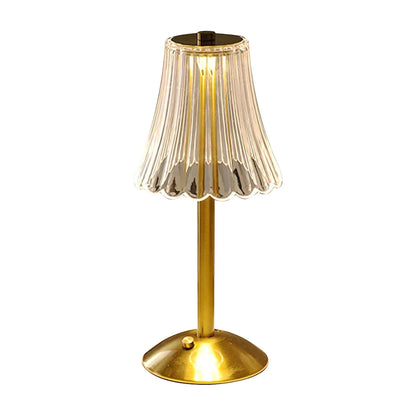 Table lamp bedroom, bedside lamp light luxury diamond crystal lamp high-end atmosphere lamp charging touch small night lamp -