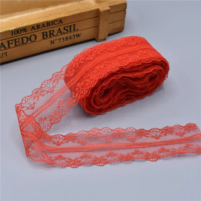 10Yards Lace Ribbon 40mm Wide White African Lace Fabric for Sewing Clothes Embroidered Lace for Crafts Trim Underwear Diy Tul