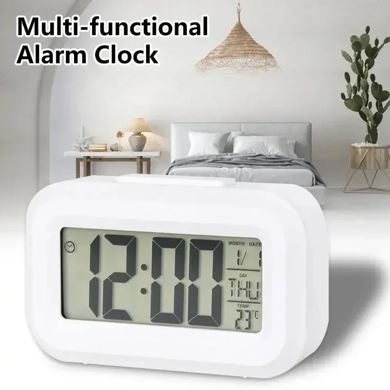 Led Digital Alarm Clock Backlight Data Times Calendar Desktop Multi-function Electronic Bedroom Decoration Desk Decorations W