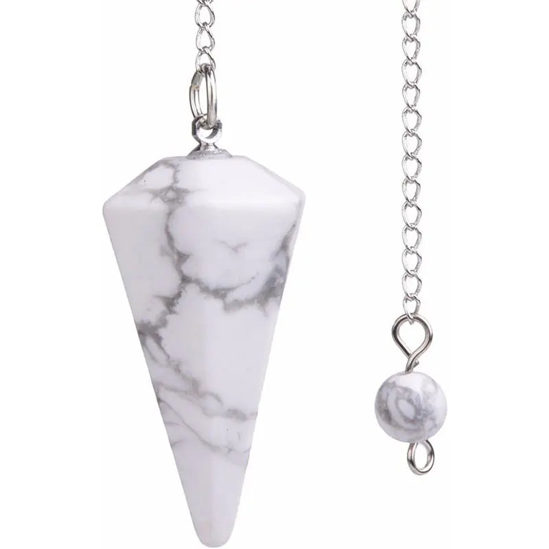 Natural Stone Quartz Agates Pendant Reiki Healing Cone Amethyst Charm Pendulum Pendants For Divination Dowsing Reiki Crystals