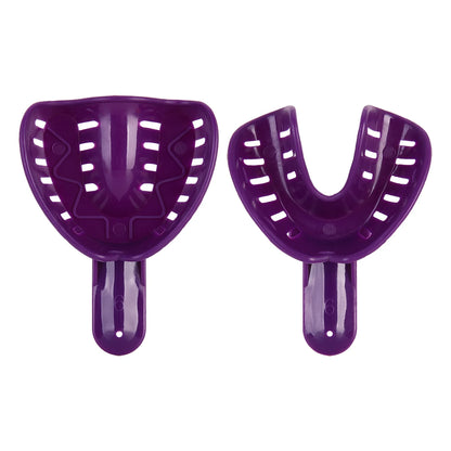 12pcs Dental Impression Trays Dentist Impression Durable Plastic Teeth Holder Lab Dentistry Accessory Tools