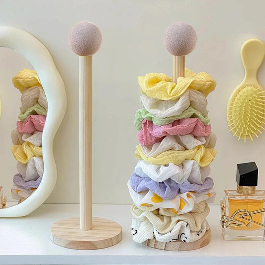 Wooden Hair Band Holder Children Rubber Band Hair Rope Accessories Storage Rack Display Shelf For Living Room Easy To Assembl