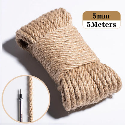 Natural Vintage Jute Rope Twine Roll Sewing Christmas Crafts Jute Cord Thread Wedding Handmade DIY Party Ribbon Bows Decorati