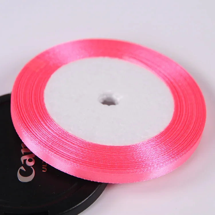 22 Meters/Roll 6mm Silk Satin Ribbons Christmas Halloween Birthday Party Gift Wrapping Ribbons DIY Handmade Crafts Material -
