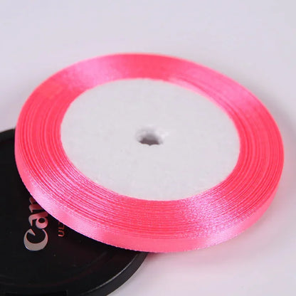 22 Meters/Roll 6mm Silk Satin Ribbons Christmas Halloween Birthday Party Gift Wrapping Ribbons DIY Handmade Crafts Material -