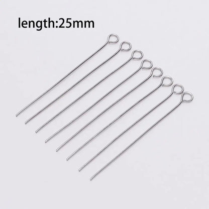 100pcs Stainless steel Eye Head Pins Metal Eye Pins For Jewelry Making Findings Diy Earrings Pendant Jewelry Pins Supplies