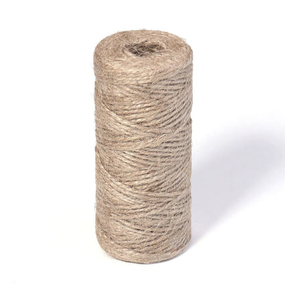 100Meters Natural Jute Rope String Ribbon Crafts DIY Vintage Jute Cord Twine Thread Sewing Gift Party Wedding Home Decoration