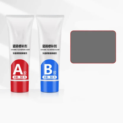 Tile Ceramic Repair Agent Kit for Floor Toilet Sink Tub Crack Chip Gap Filler. Waterproof, Mildew Resistant, Wearproof Easy U