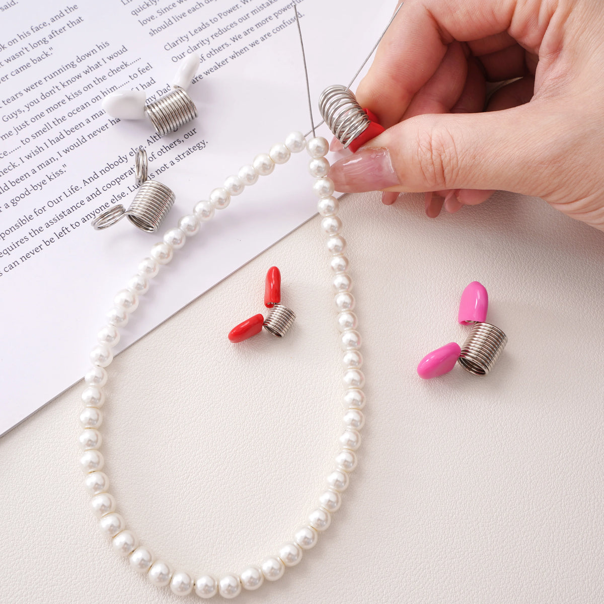 1pcs Bead Stopper Spring Clip Creative Bead Wire End Jewelry Making Tool DIY Bracelet Necklace Tool for Handmade Jewelry