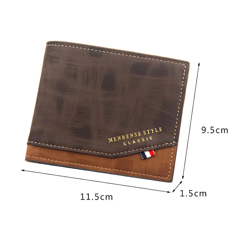 Free Name Engraving Men Wallets Slim Coin Pocket Photo Holder New Short Small Male Wallet Card Holder Frosted Leather Men Pur