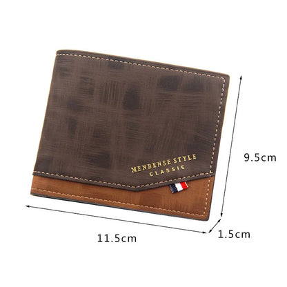 Free Name Engraving Men Wallets Slim Coin Pocket Photo Holder New Short Small Male Wallet Card Holder Frosted Leather Men Pur