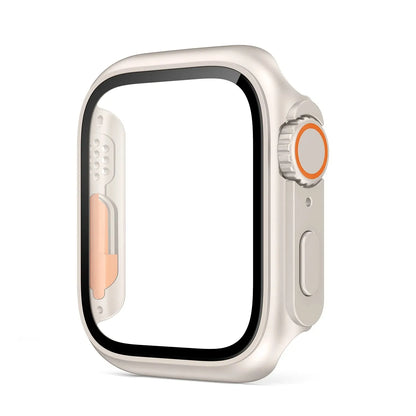 Glass+Case for Apple Watch 46mm 44mm 45mm 41mm 40mm 38mm 42mm Screen Protector Change Ultra Bumper iWatch Series 10 9 8 7 SE 