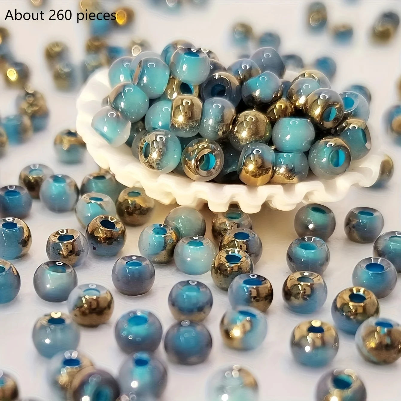 DIY Handmade Jewelry Materials with Round Beads, Colorful Beading, Accessories for Making Bracelets, Earrings and Necklaces -
