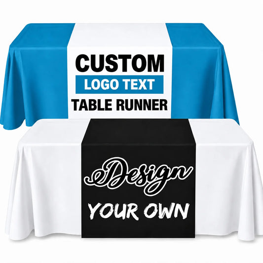 Custom Table Runner with Your /Text/Photo Personalized for Birthday Wedding Anniversary Decors Tablecloth Runners for Christm