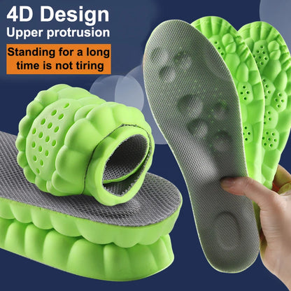 Latex Sport Insoles Soft High Elasticity Shoe Pads Orthotic Breathable Deodorant Shock Absorption Cushion Arch Support Insole