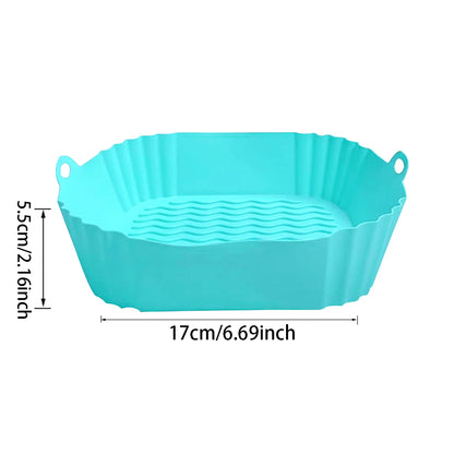 Silicone Air Fryer Liners Pot,Airfryer Basket Cooking Gadgets ,Reusable Baking Tray Non-stick Pizza Pan Oven Kitchen Accessor