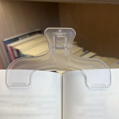 Book Clip Reading Clip Kawaii Desk Accessories Fixed To Prevent Page Turning Transparent Frosted Folder Clips - 1PC Clear