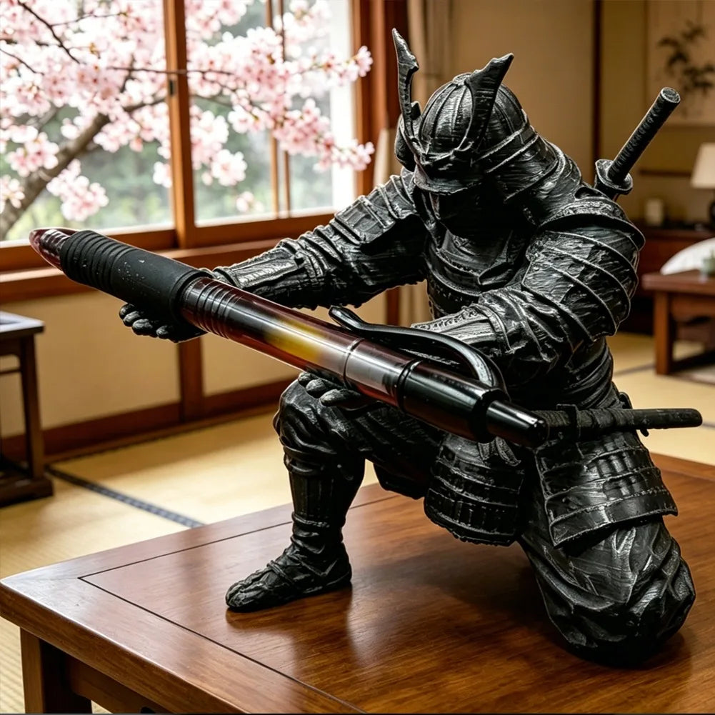 Creative Samurai Pen Holder Japanese Warrior Pencil Rack 3D Printed Stationery Organizer Stand Office Ornament Desk Decor Gif