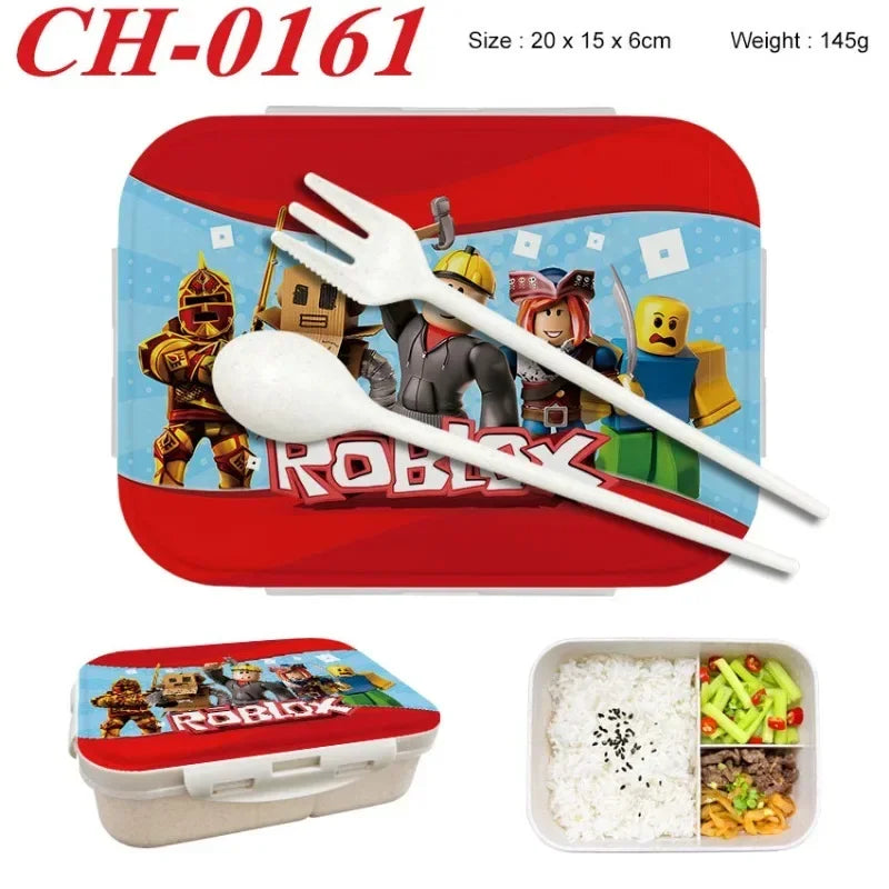 Robloxs Bento Lunch Box Game Figure Printed Lunch Box s Food Storage Containers Birthday Gifts