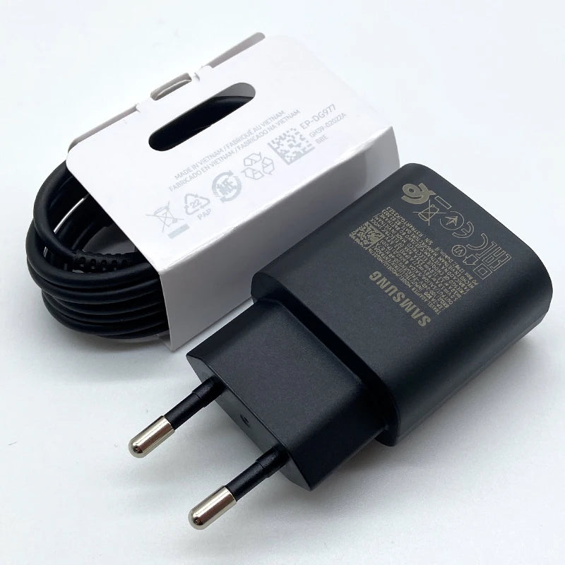 Samsung 25W Super Fast Charger Usb Type C Cargador Adapter For Galaxy S24 S23 S20 S21 S22 Plus A54 A34 Adapter Z Flip Fold 5 