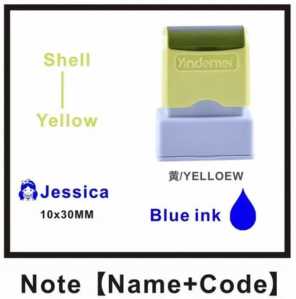 Customized Arabic Hebrew Name Stamp Waterproof Seal Custom Teacher Signature Student Child Cloth Ink Stamp Selfing-inking Sta