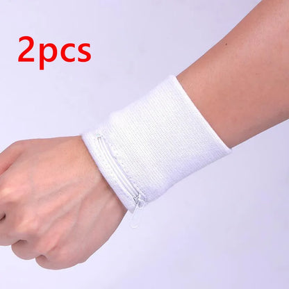 Sports Wristband with Zipper Pouch Running Sports Arm Band Bag For MP3 Key Card Storage Bag Basketball Sweatbands Wristband B