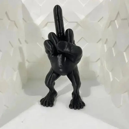 Middle Finger Figure With Legs Office Desk Resin Ornaments Creative Funny Middle Finger Desktop Decoration