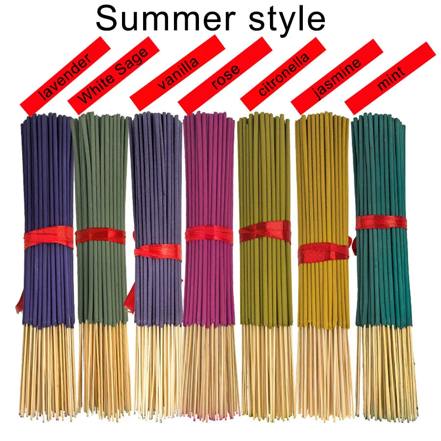 7 Sets of 140 Incense Sticks, Available in Four Seasonal Sets: Rose, Lavender, Sandalwood, Jasmine, Mint, Cherry Blossom, Her