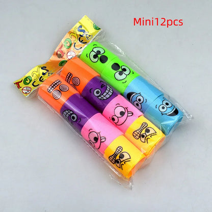 24PCS Rainbow Magic Springs Circle Toys Kids Birthday Party Favors Guests Giveaway Small Gifts Pinata Fillers Flexible Funny 