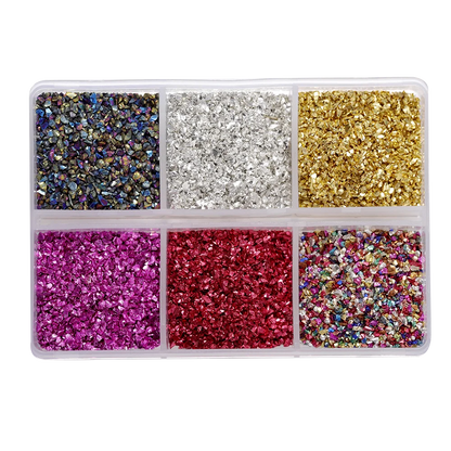 30g/Box Crushed Glass Stones Resin Filling Irregular Broken Stone for DIY Epoxy Resin Mold Crafts Nail Art Decoration Materia