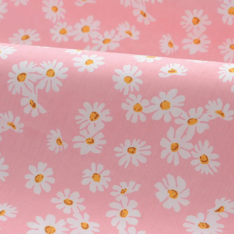 Floral Fabric Flower Cotton Printed Poplin Quilting Clothes Patchwork Muslin Sewing Accessories - J037