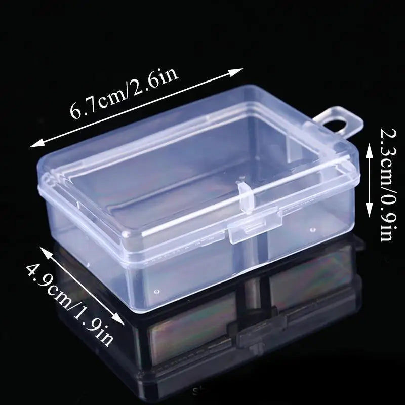 Mini Plastic Box Rectangular Box Translucent Box Packing Box Storage Box Dustproof Solid Strong Jewelry Storage Case Containe