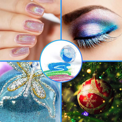 12 Color Temporary Glitter Tattoo Kit with 24 Stencils 4 Luminous Tattoo Stickers Arts Glitter Make Up Christmas Holiday Gift