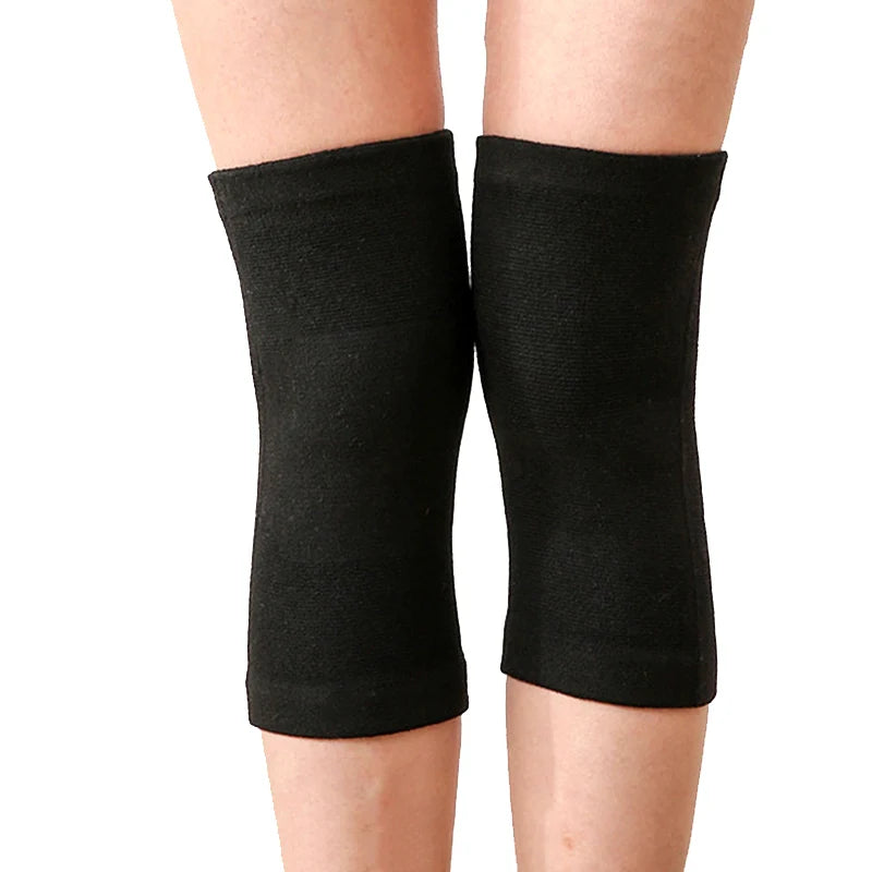 Bamboo Charcoal Knee Warmers for Men & Women - Breathable Thin-Knit Thermal Sleeves with Anti-Slip Grip, Joint Support Comfor