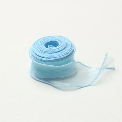 10Yards Fishtail Chiffon Ribbon Wavy Edged Organza Ribbon For DIY Crafts Bouquet Gift Wrapping Wedding Decoration Sewing Acce