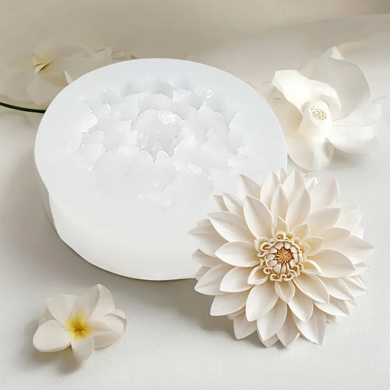 Lotus Flower Silicone Mold，For resin crafting - Suitable for candles、DIYCrafts、Valentine's Day、Mother's Day、Christmas Decorat