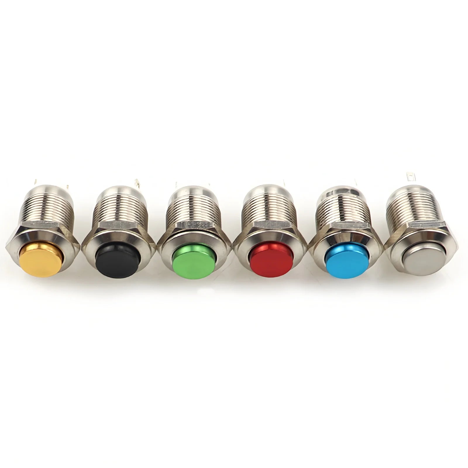 12mm Metal Button Switch Waterproof 1NO 3A High Head Momentary Suitable for doorbells Car start horns Computer Automatic Rese