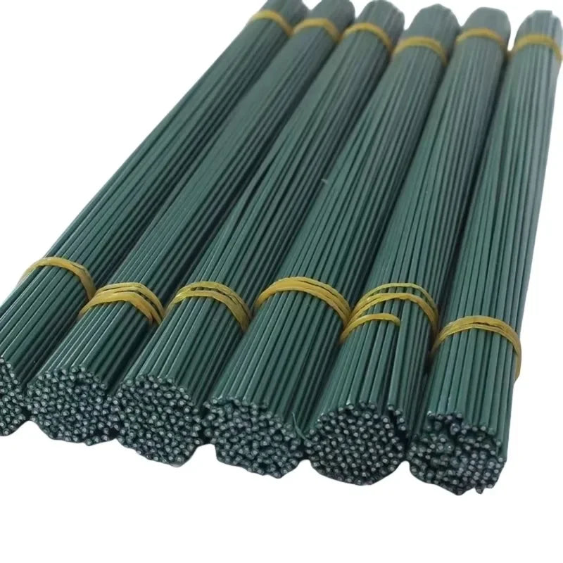 Green Flower Stem Sticks (30/40cm) – DIY Floral Material & Handmade Wire Stem Accessories