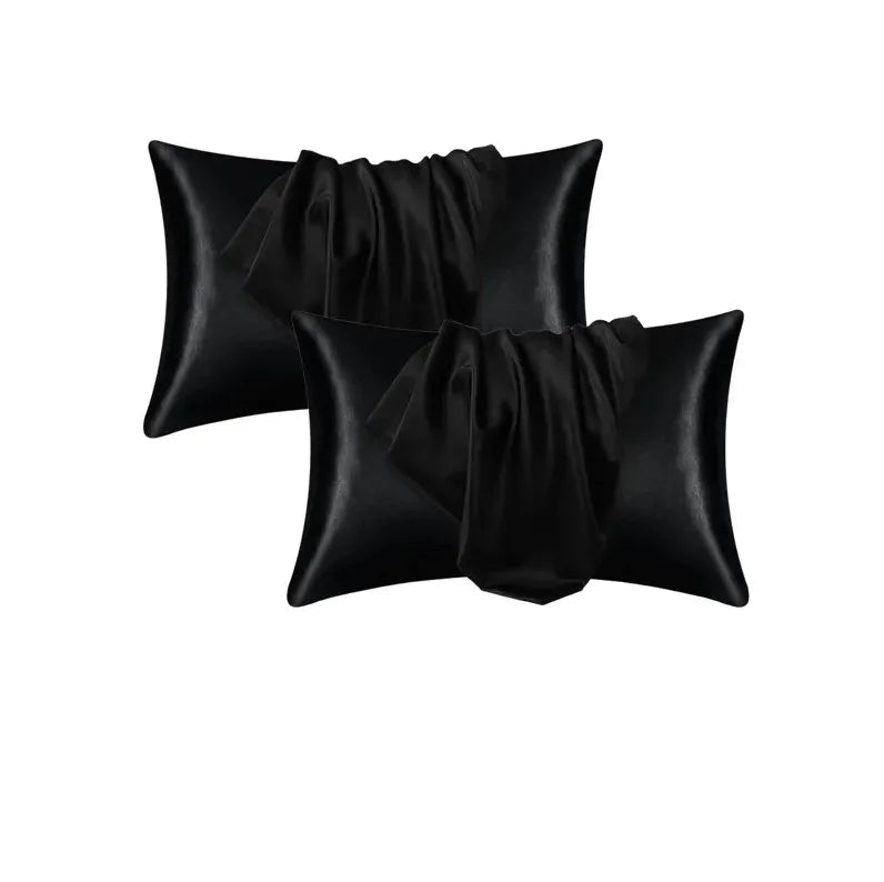 100% Silk Pillowcase Pillow Cover Silky Satin Hair Beauty Pillowcase Comfortable Pillow Case Home Decor Pillow Covers. - 2pcs