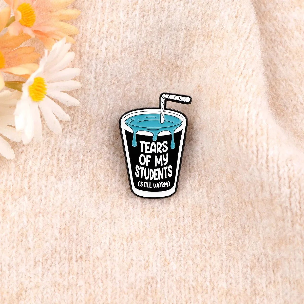 Students Tears Enamel Pin Brooch Pines Lapel Pins Badge on Backpack Clothing Accessories Funny Jewelry Teacher Student Gifts