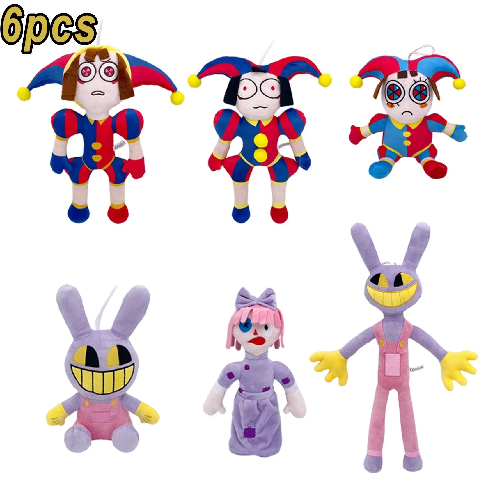 /New Styles The Amazing Digital Circus Pomni Jax Plush Toy Anime Cute Theater Rabbit Doll Cartoon Clown Christmas Kids Gifts 