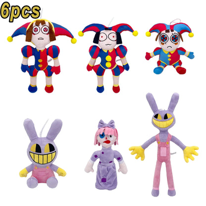 /New Styles The Amazing Digital Circus Pomni Jax Plush Toy Anime Cute Theater Rabbit Doll Cartoon Clown Christmas Kids Gifts 