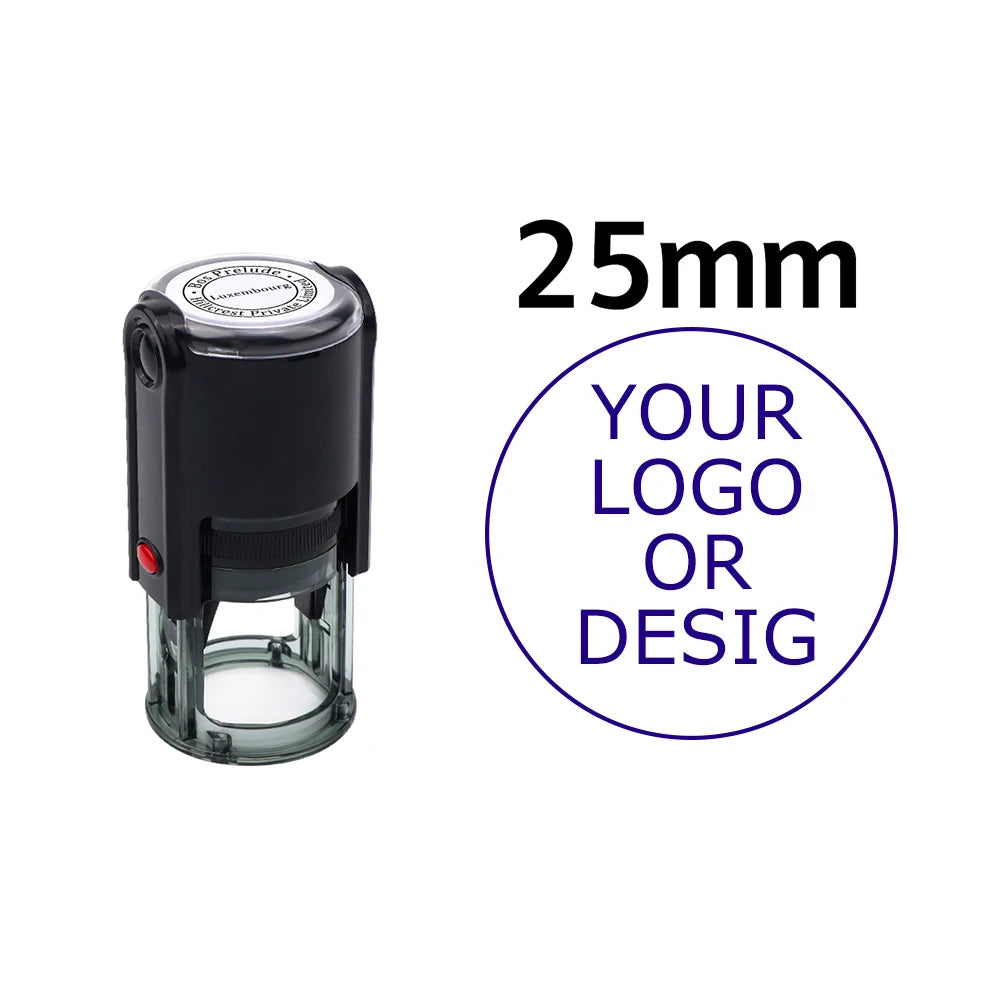 Custom Self-Inking Stamp 25/30/40/50mm Round Logo Design P Personalized Press-type Inking Stamp for Wedding Invitation Envelo