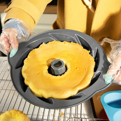 High quality silicone cyclone cake mold High temperature resistant household oven baking pan steamed cake mold baking tools