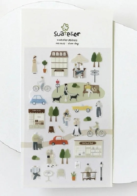 Suatelier Scrapbook Stickers Korea Stationery Junk Journal Diary Deco Sticker Scrapbooking Supplies DIY Photo Album Decoratio