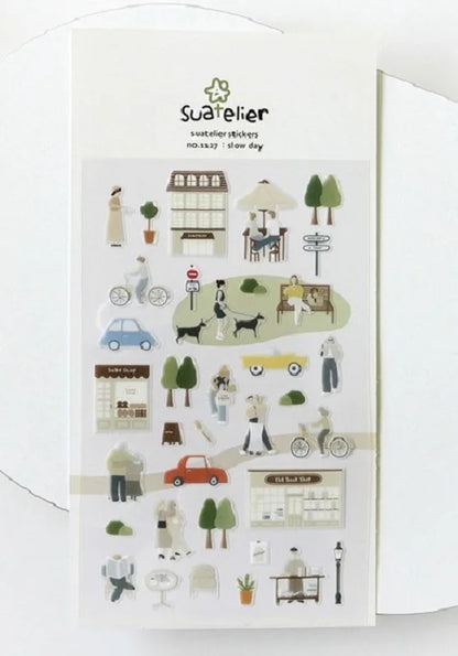 Suatelier Scrapbook Stickers Korea Stationery Junk Journal Diary Deco Sticker Scrapbooking Supplies DIY Photo Album Decoratio
